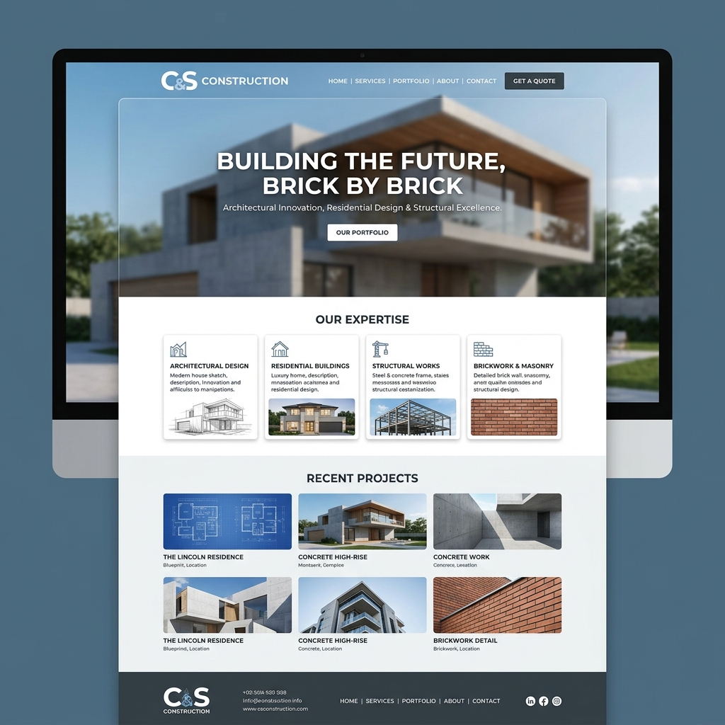 CS Construction website example