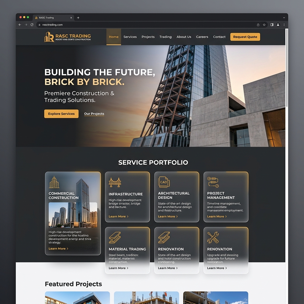 RASC Trading website example